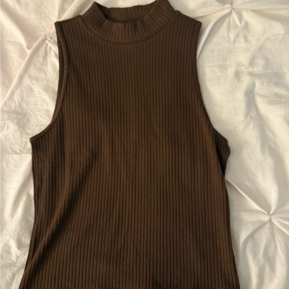Old Navy Chocolate Ribbed Tank Top